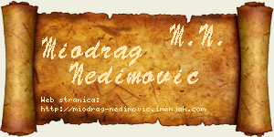 Miodrag Nedimović vizit kartica